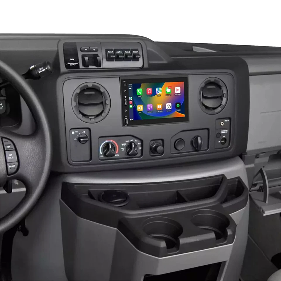 Radio estéreo de coche 7" para Ford E-250 E-350 Super Duty 2009-2014 Android 13 Carplay Foto 4 de 4