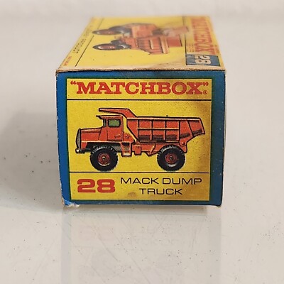 Vintage Matchbox Lesney #28 Mack Dump Truck 1968 England LOOSE