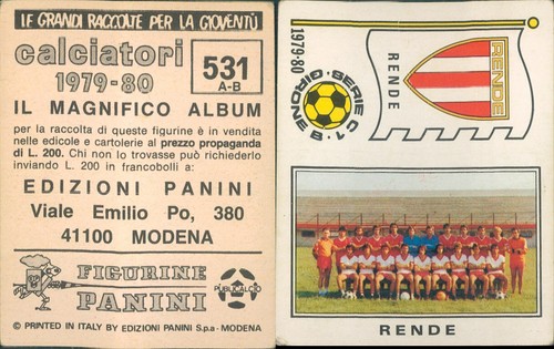 Figurine Panini Naples 1979/80 – Originale, Jamais Collée, Avec Son Papier Cristal !