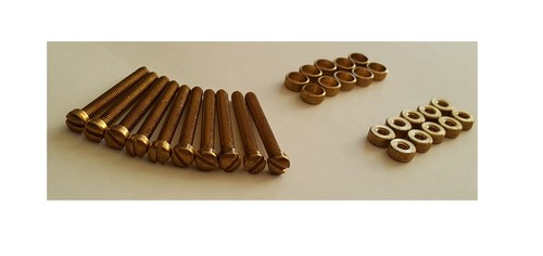 Ajax Solid Brass Grip Screw & Escutcheon - Sets of 1, 3, 5, 10 Choose Below -NEW - Picture 12 of 12