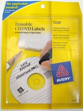 Avery Erasable CD/DVD Labels 10 CD-DVD and 10 Spine Labels - BRAND NEW SEALED