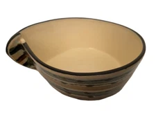 Vintage Unique Semi-Embossed Multi-Colored Glazed 6" Ceramic Bowl / Candy Dish