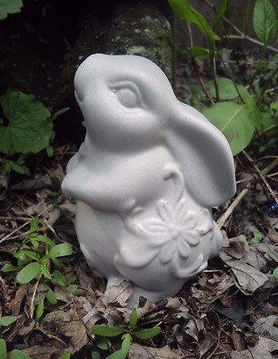 Latex sitting rabbit mold 4.5'' x  3'' plaster cement concrete statue mould