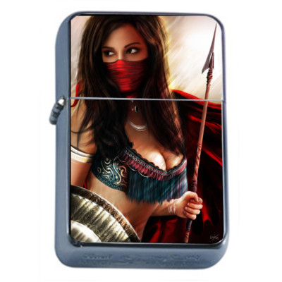 Persian Pin Up Girls D3 Flip Top Oil Lighter Wind Resistant