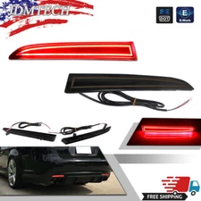 For 2016-2022 Chevrolet Camaro Smoked Rear Bumper Reflector LED Brake Tail Light