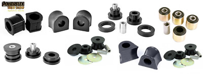 Powerflex PU Buchsen Set Lancia Delta Integrale Stabi Querlenker Achsträger BLK