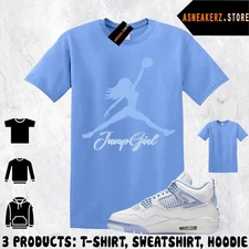 Shirt To Match AJ 4 Aluminum Forget Me Not Sneaker Matching Jumpman Girl T-Shirt