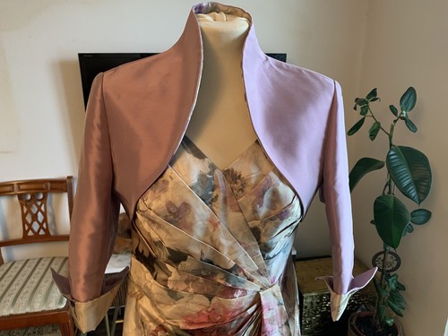 John Charles Kleid m.Bolero Gr. 12 UK D38 bunt flieder Hochzeit Brautmutter - Bild 2 von 23