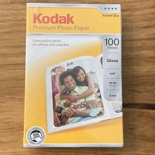 NIB Kodak Premium Photo Paper 100 Sheets Gloss 4 x 6" Sealed Free Shipping