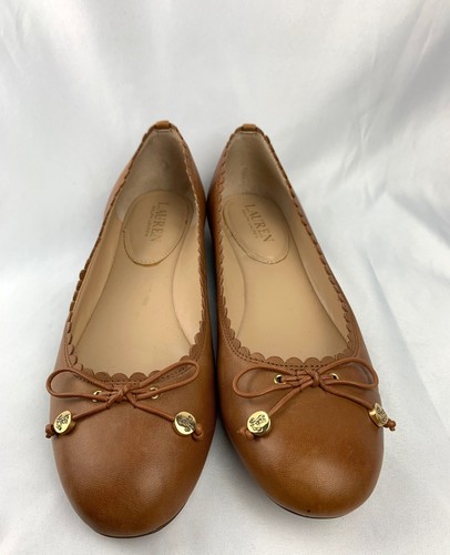 Ralph Lauren Glennie Leather Flat | eBay