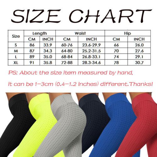 Women Anti-Cellulite Yoga Pants Push Up Tik Tok Leggings Ruched Fitness Workout - Picture 2 of 72
