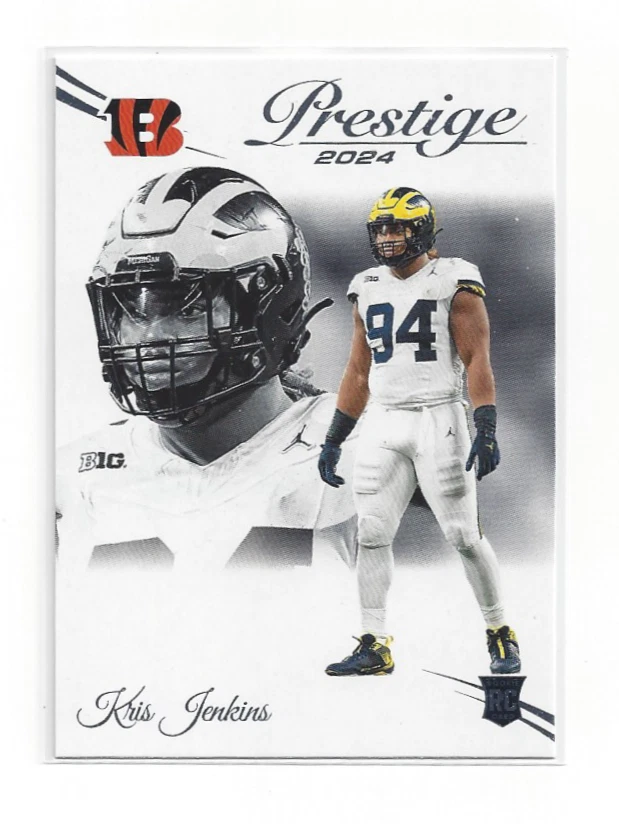 Kris Jenkins RC 2024 Panini Prestige #342 Bengals Rookie Michigan Wolverines