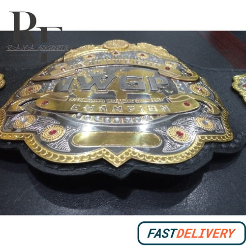 RÉPLICA DE CINTURÓN DE TÍTULO DEL Campeonato Mundial de Lucha Peso Pesado IWGP 2 mm latón - Imagen 6 de 8