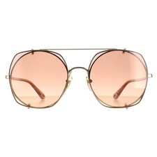 Image of Chloe Sunglasses CH0042S 004 Gold Brown Gradient