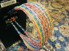 Pine Tree Audio Rainbow Ribbon Binding Post Jumpers 1/pr Copper