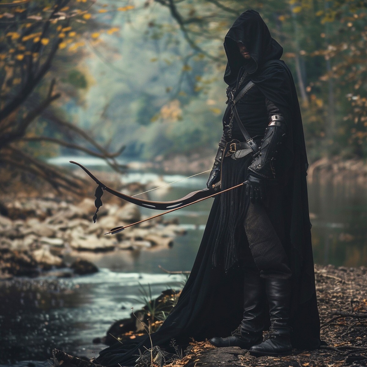 Fantasy Ranger Using A Flail Fantasy Ranger Cloak
