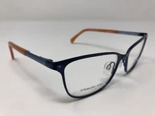 Clearvision Eyeglasses Frame 52-15-130 Blue And Orange Flex Hinges JN69