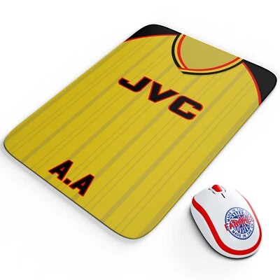 THEFANATICS Personalised Arsenal Mouse Mat Football Retro Shirt Mouse Pad Dad Mens Gift VS03