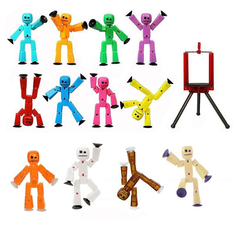 2 pcs Stikbot Animation Toy Doll with Suction Cup.