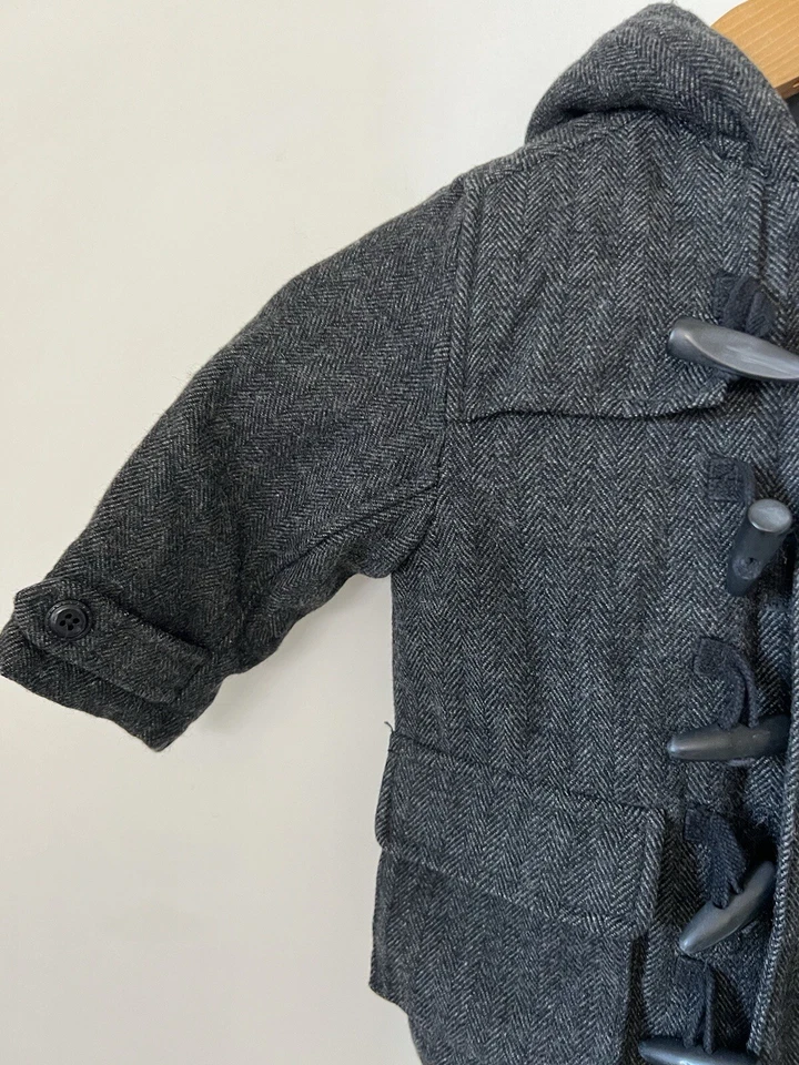 Abrigo BABY GAP Gris Negro Mezcla Lana Niño Pequeño Juvenil Talla 3 años Foto 4 de 4