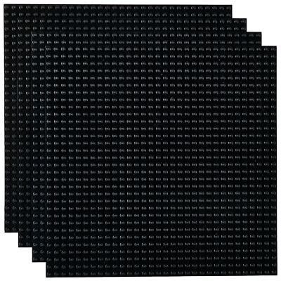 4 Piece Classic Baseplates, For Building Bricks, Black, 10x10 Inches