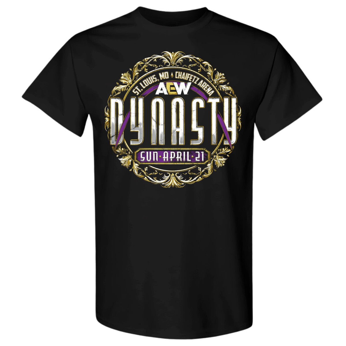 AEW DYNASTY PPV BLACK T-SHIRT 04/21/2024~ST. LOUIS, MO
