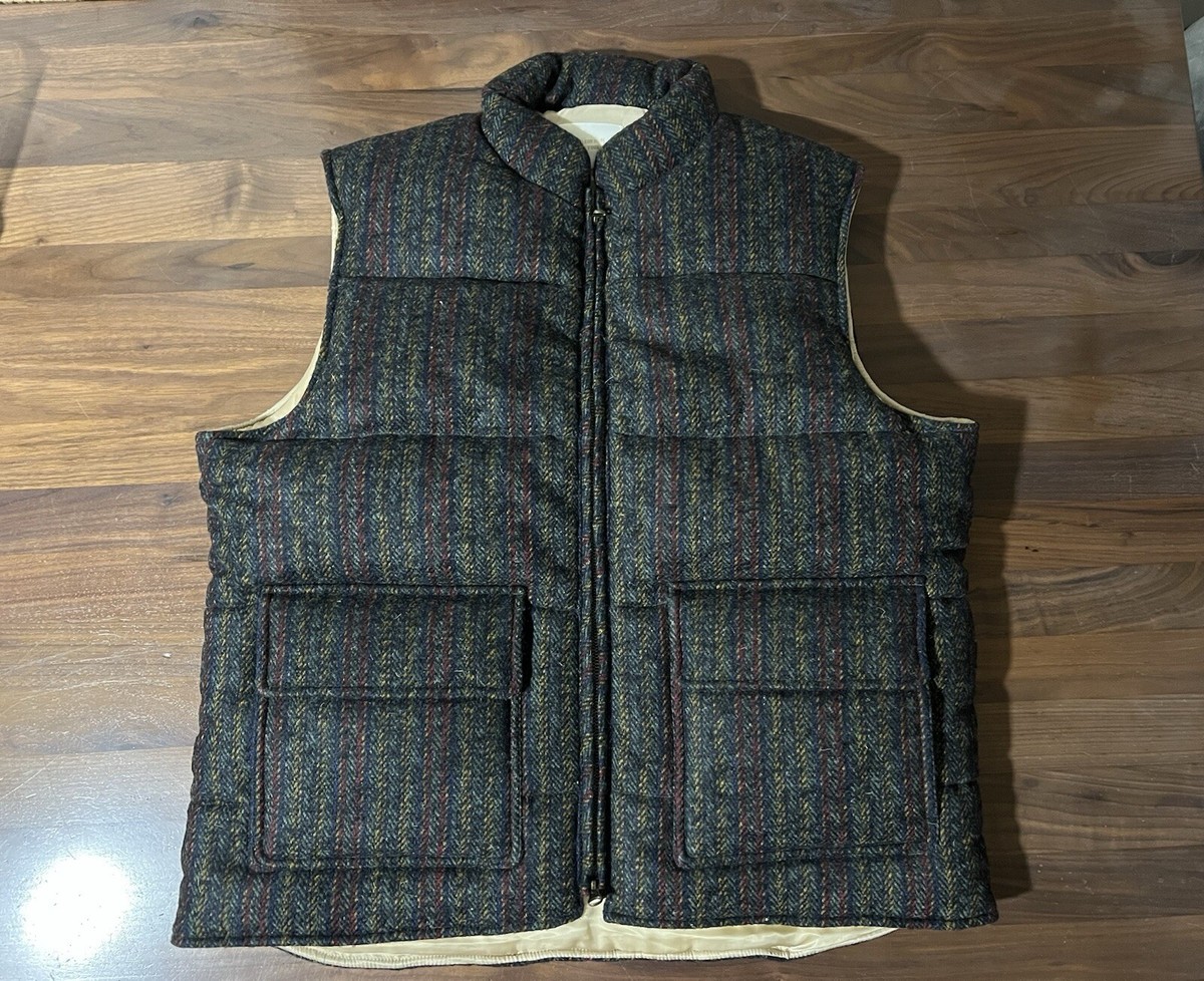Aime Leon Dore エレメオンドレ　ウールダウンベスト Aime Leon Dore ALD Filled Heritage Puffer Vest Multi Herringbone