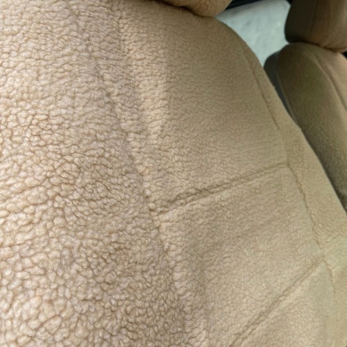 For Ford Bronco 2021-on Front Car Seat Covers Tender Beige Faux Sheepskin - Picture 5 of 5