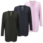 Womens Cardigan Luxury Lounge Wear Top Merino Wool Blue/Grey/Pink