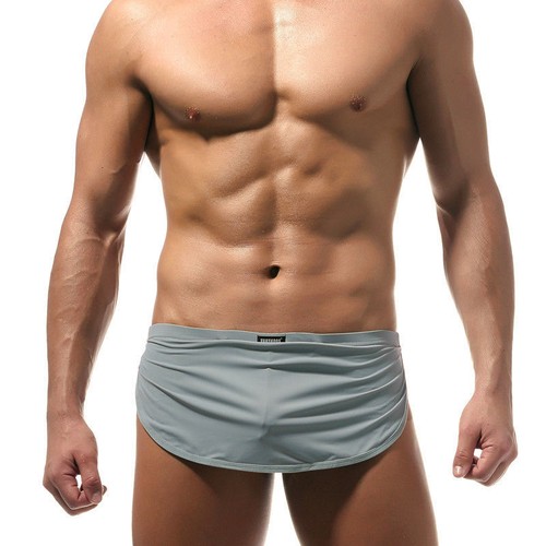 Sexy Herren Schlafunterteile Unterwäsche Side Split Boxershorts Shorts lockerer Pyjama - Bild 2 von 19