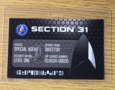 Star Trek ID Badge-Discovery Section 31 Special Agent Cosplay A
