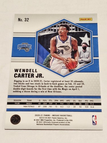 Wendell Carter Jr Mosaic 20-21 #38 Orlando Magic - Picture 2 of 2