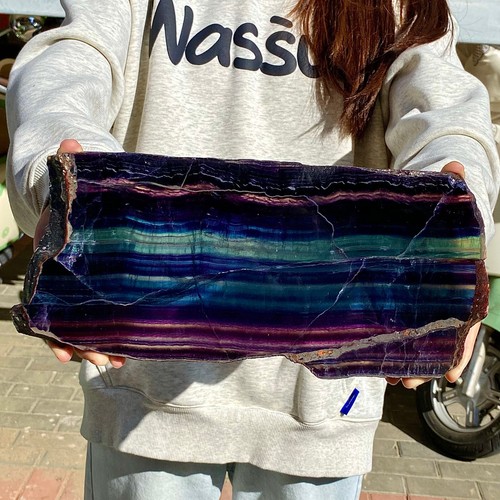 3.61LB Natural beautiful Rainbow Fluorite Crystal flake original stone specimen - 第 6/12 張圖片