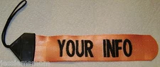 PERSONALIZED ORANGE GEAR TAG FOR LUGGAGE/DUFFLE BAG ETC...