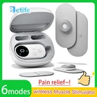 Tens Unit Muscle Stimulator 6 Modes Dual Channel Massager with 4 Pads Slippers