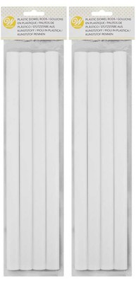 Wilton 4-Count Plastic Dowel Rods, 12 ½'' (2-Pack)