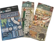 Lot of 3 Reminisce,Jolee’s Boutique Stickers California NEW!!!