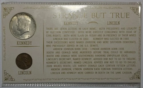 1964 Kennedy Half Dollar and Lincoln Penny Silver Coin Set