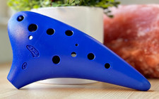 USED  12 Holes Alto C Blue ABS Resin Ocarina