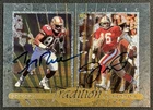JERRY RICE JOE MONTANA 1997 SP AUTHENTIC #TD3 TRADITION DUAL ON CARD AUTO 49ERS