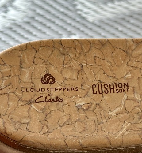 Sandalias de mula Clarks Cloud Steppers June Shell para mujer oro rosa Reino Unido 7,5 en muy buena condición - Imagen 13 de 17