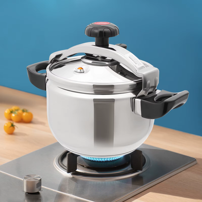 #ad 201 Stainless Steel 7L Silver Pressure Cooker 24*28Cm round Pressure Cooker Ta $126.99