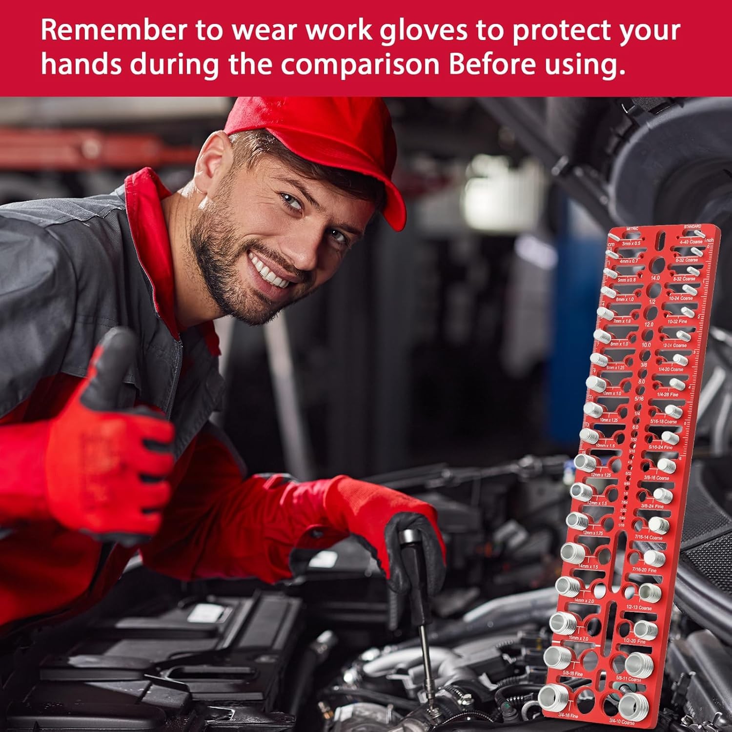 55 Nut and Bolt Thread Checker - Thread Checker Standard and Metric Bolt and Nut