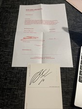 David Bailey Signed Post Card With Certificate Of Authenticity 