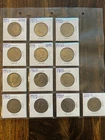 KENNEDY  HALF  DOLLARS  (LOT OF 13),  CLAD,  CIRCULATED,   Actual Coins in Photo