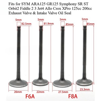 Ffor SYM ARA125 GR125 Symphony SR ST Crox XPro Exhaust Valve Intake Oil Seal