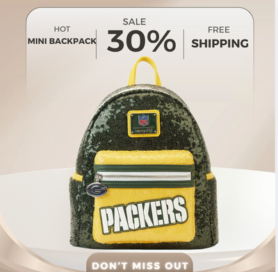 Green Bay Packers Loungefly Sequin Mini Backpack | eBay display picture 3