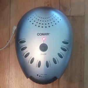 Conair Sound Therapy White Noise Machine Sleep Aid w/ AC Adapter, Volume, Gray