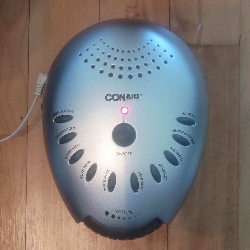 Conair Sound Therapy White Noise Machine Sleep Aid w/ AC Adapter, Volume, Gray