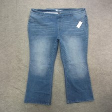 DG2 Diane Gilman Jeans Womens Blue Bootcut Stretch Denim Medium Wash Mid Rise